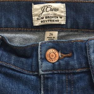 J.Crew “slim boyfriend” jeans